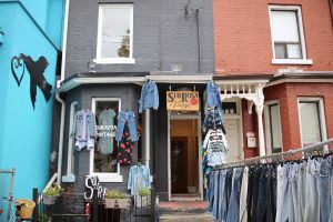 An outside view of Kensington Market in Toronto.