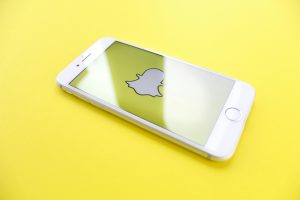 Horizontal phone showing Snapshot logo.