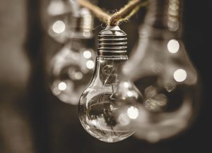 A row of lightbulbs.