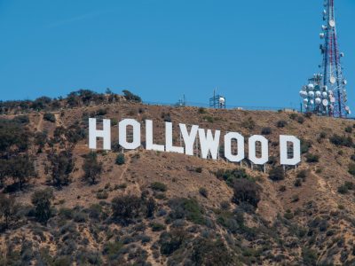 Captivating view of the famous Hollywood sign on a clear day in Los Angeles.