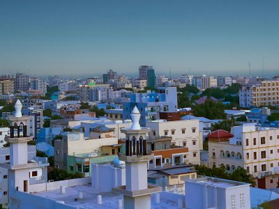Buildings in Mogadishu, Somalia