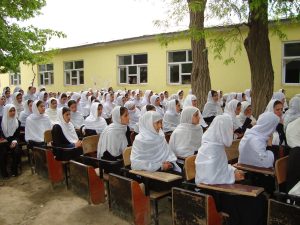 Afghan girls write final exams in Charikar, Parwan province, March 2009