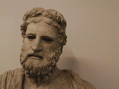Male statue.