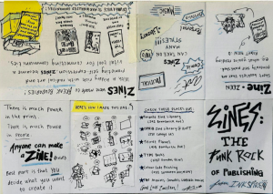 Unfolded zine about this very article