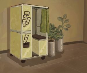Illustration of a photo booth