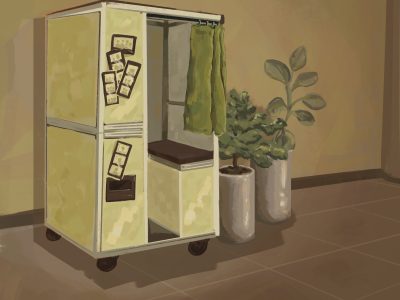 Illustration of a photo booth